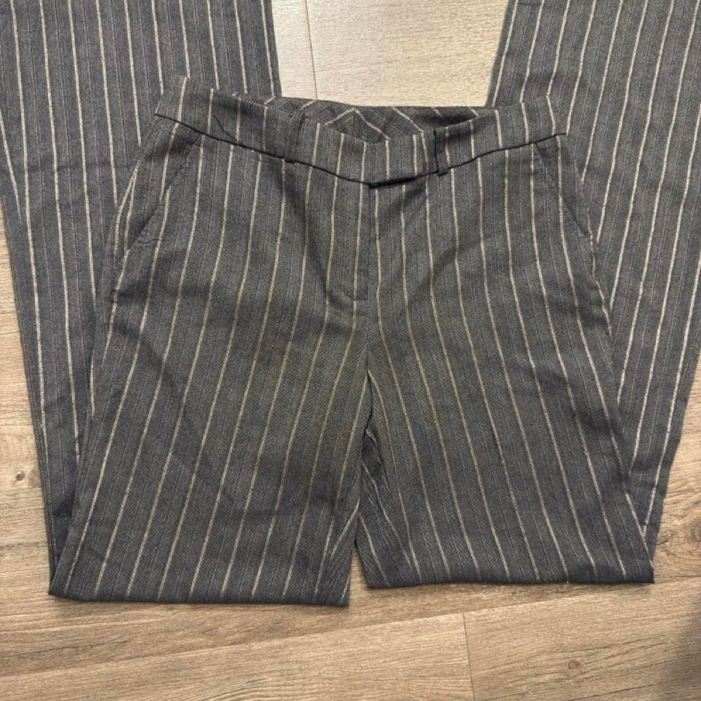2000s New York and Company Office Siren Ultra Low Rise Pinstripe Pants